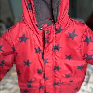 Wippette Red Jacket with Black Stars